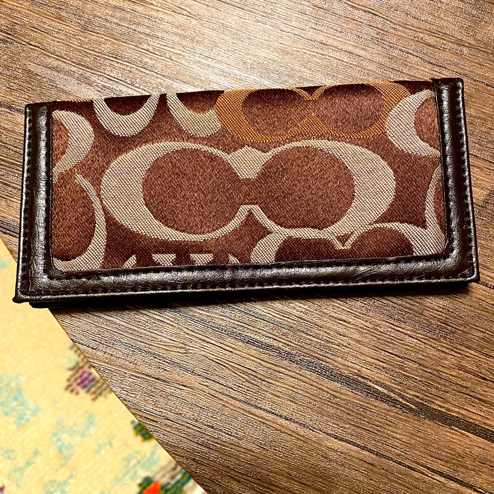 COACH CHECK BOOK COVER